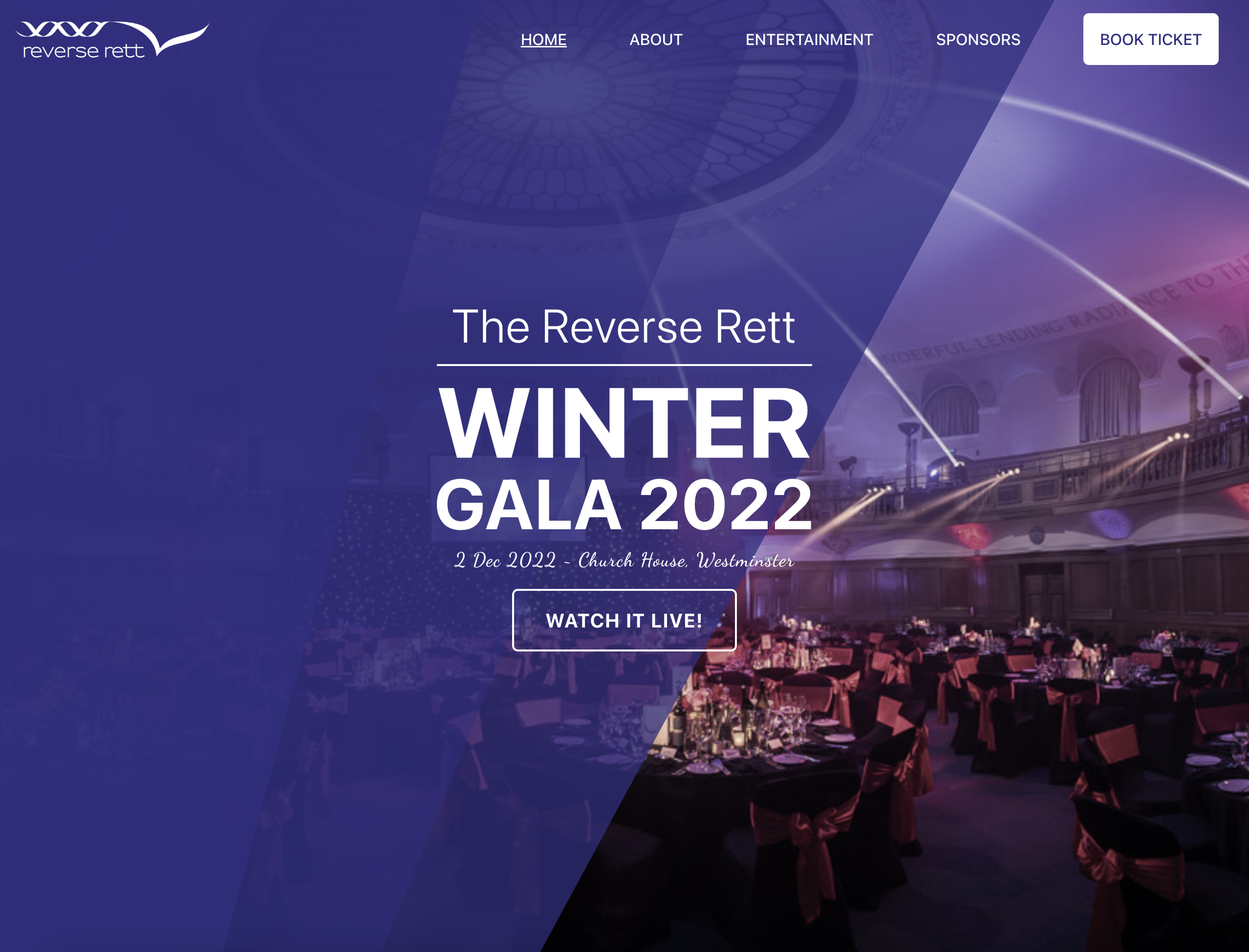 Reverse Rett Winter Gala event page