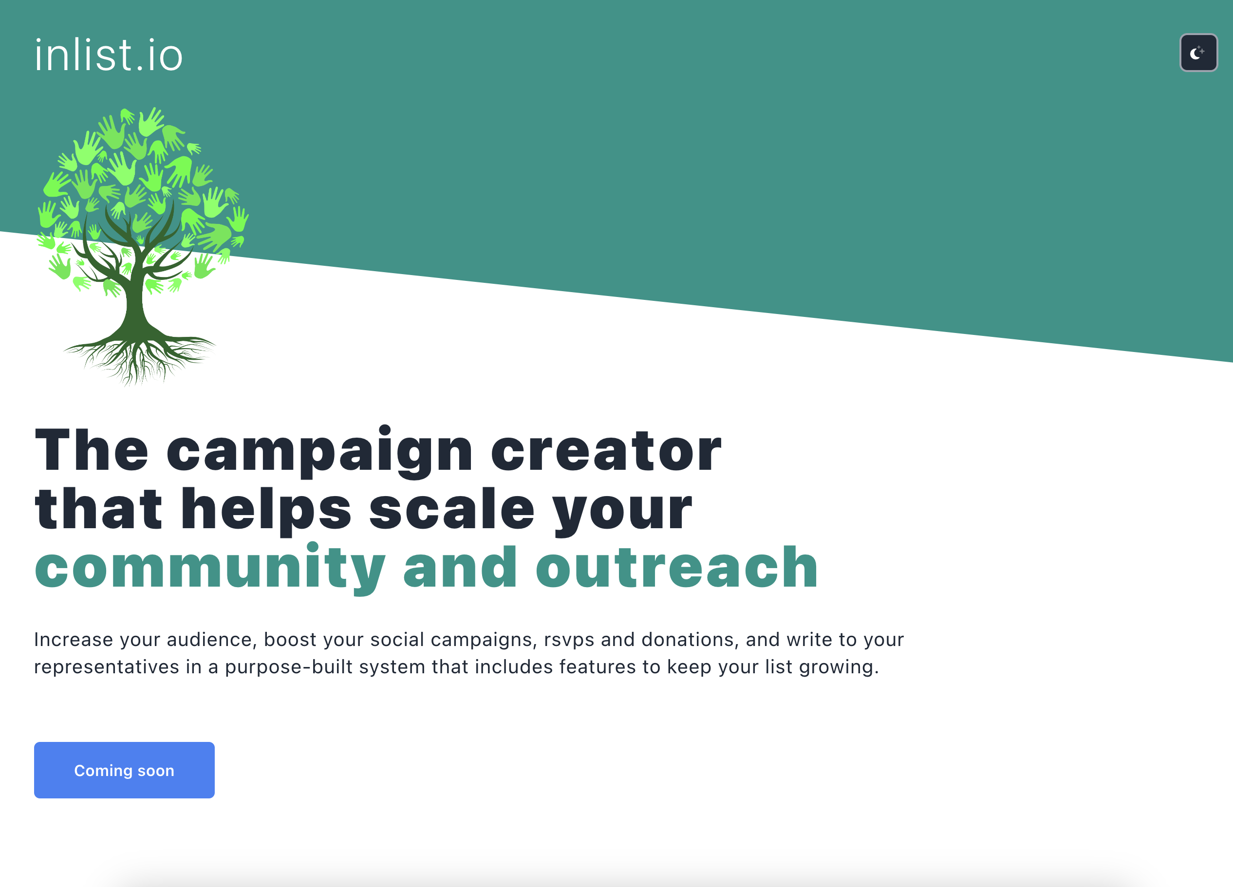 Campaign sites built on Inlist, Lluminate's campaigning platform